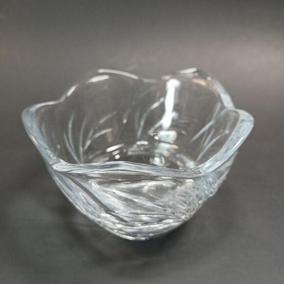 Vtg KIG Indonesia Decorative Clear Glass Tulip Votive Candle Holder, Ring Dish - Picture 2 of 9